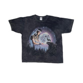 Vintage XL Dark Gray Native American T-Shirt Graphic Tee